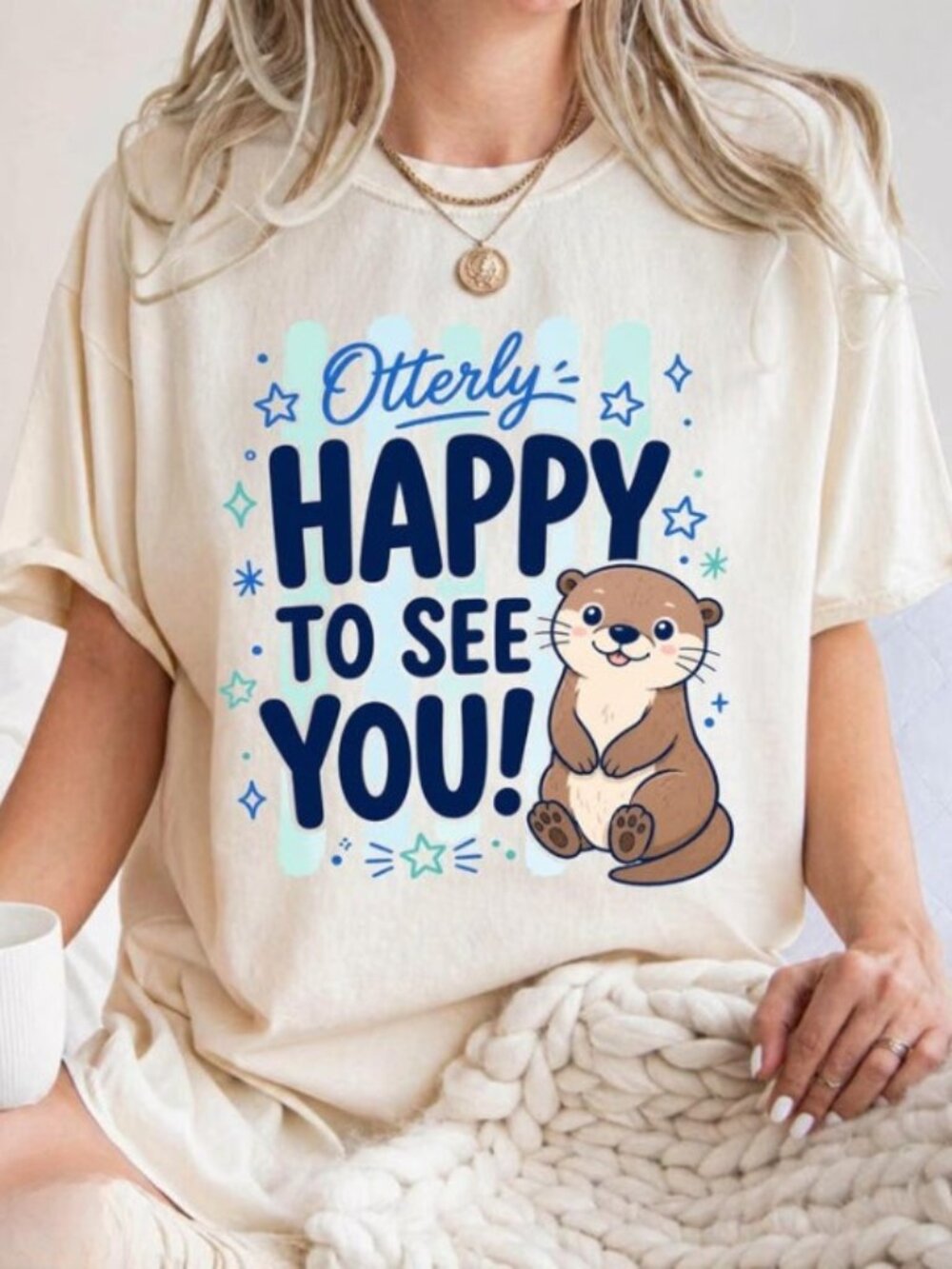 Otterly Happy to See You Shirt, Cute Otter Back to School Tee